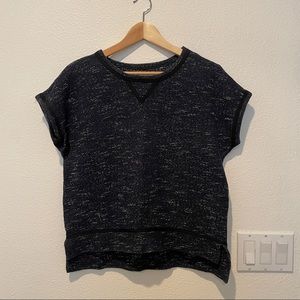 Madewell navy blue sweater top short sleeve